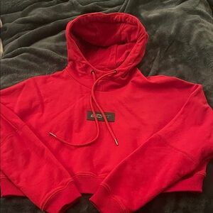Echt Red Cropped Hoodie